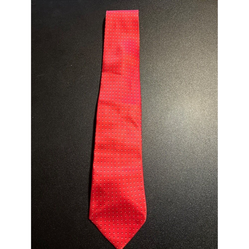 Lanvin Necktie Red Mens Logo Tipping